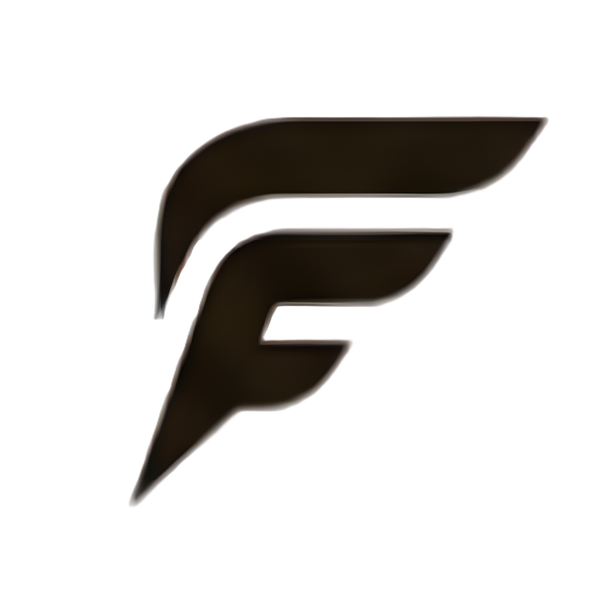 Fueledo logo with a stylized 'F' on a white background