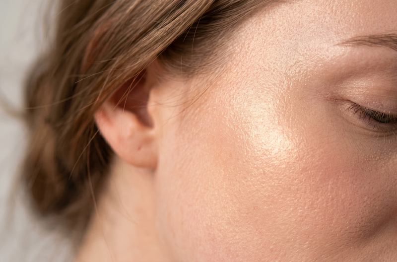 Close-up of a person's face with a soft focus on the skin texture.